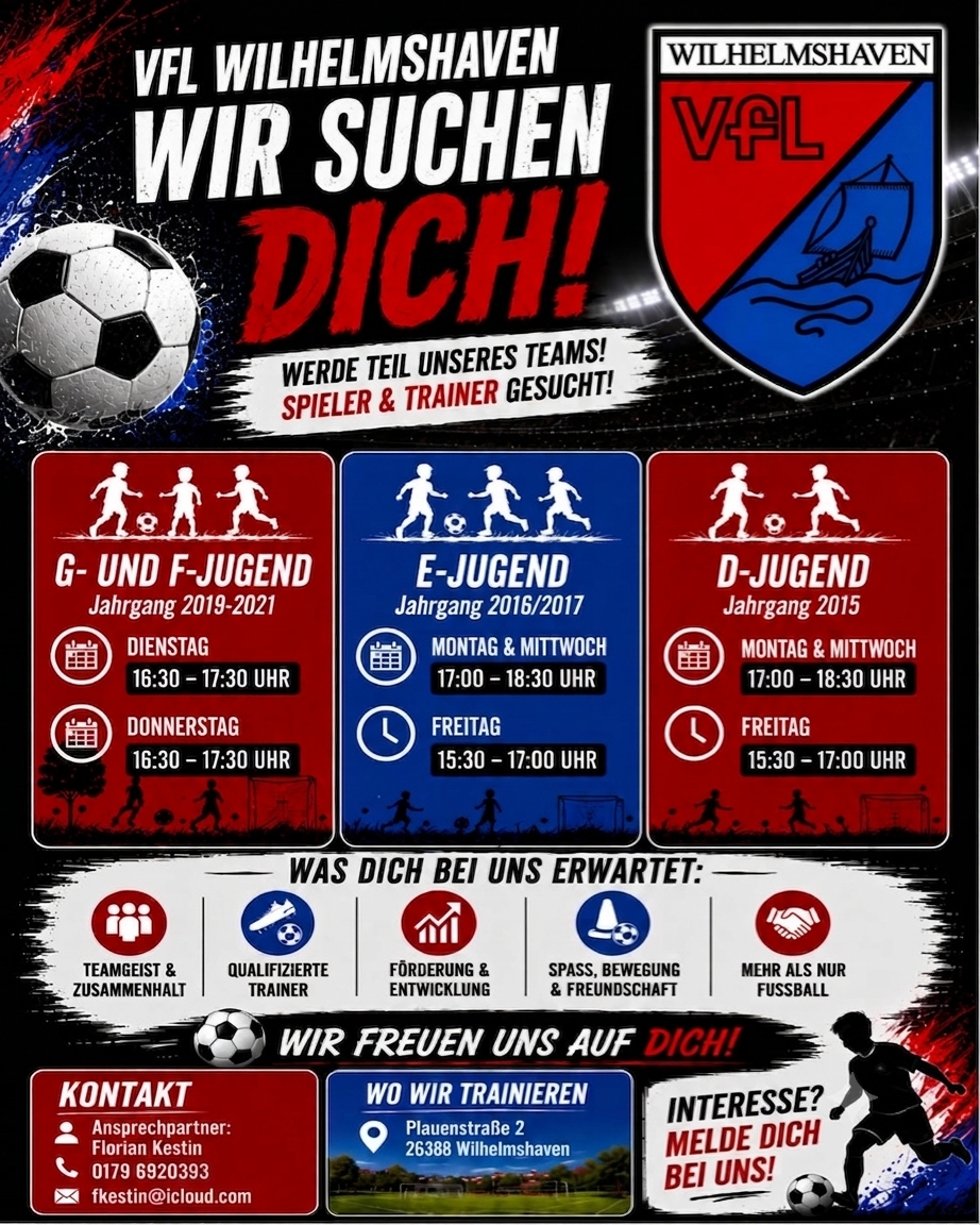 VfL Wilhelmshaven sucht dich!